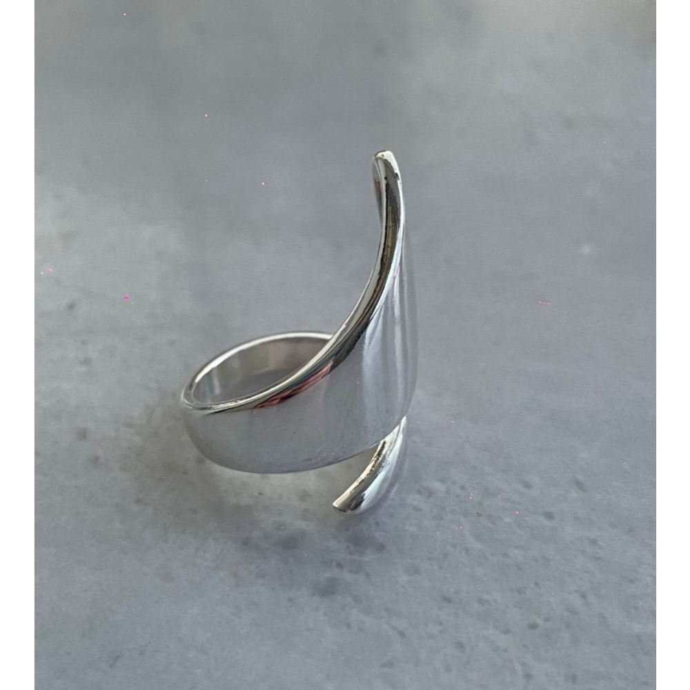 Polished Wrap Ring | 925 Sterling Silver Adjustable - Picture 8 of 15